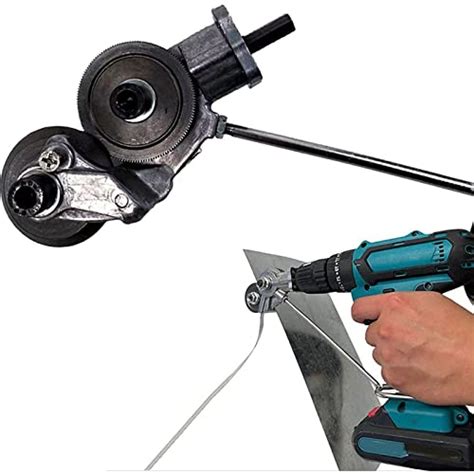 sheet metal nibbler drill attachment home depot|hand held sheet metal nibbler.